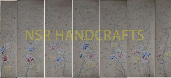 Handpainted Chinoiserie wallpaper
